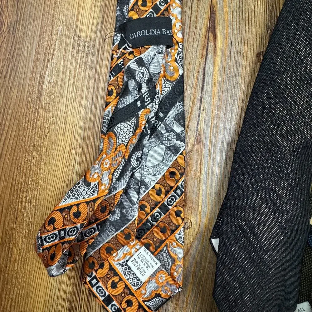 Vintage Men's Tie Lot Rockabilly Skinny Shiny Stripe Mod Disco 50s 60s 70s